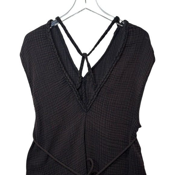 Anthropologie Molly Gauze Black Wash Women’s Oversized Cover-Up Romper Sz XL - Picture 11 of 13